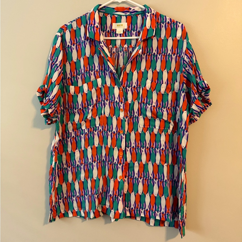 Maeve Multicolor Button Down Shirt